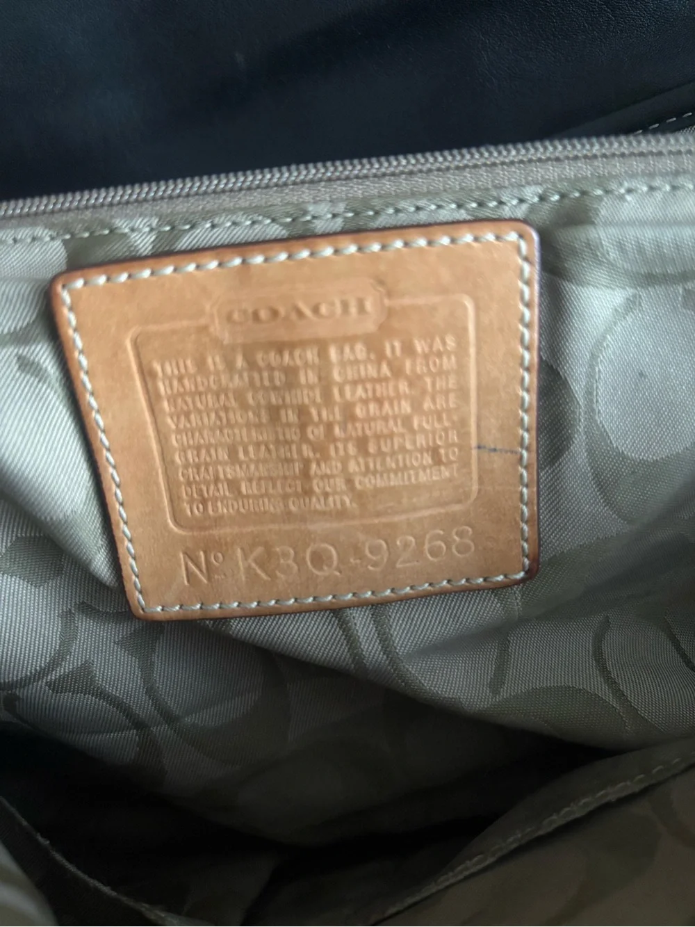 Coach Black Leather Duffel Bag with Tan Accents